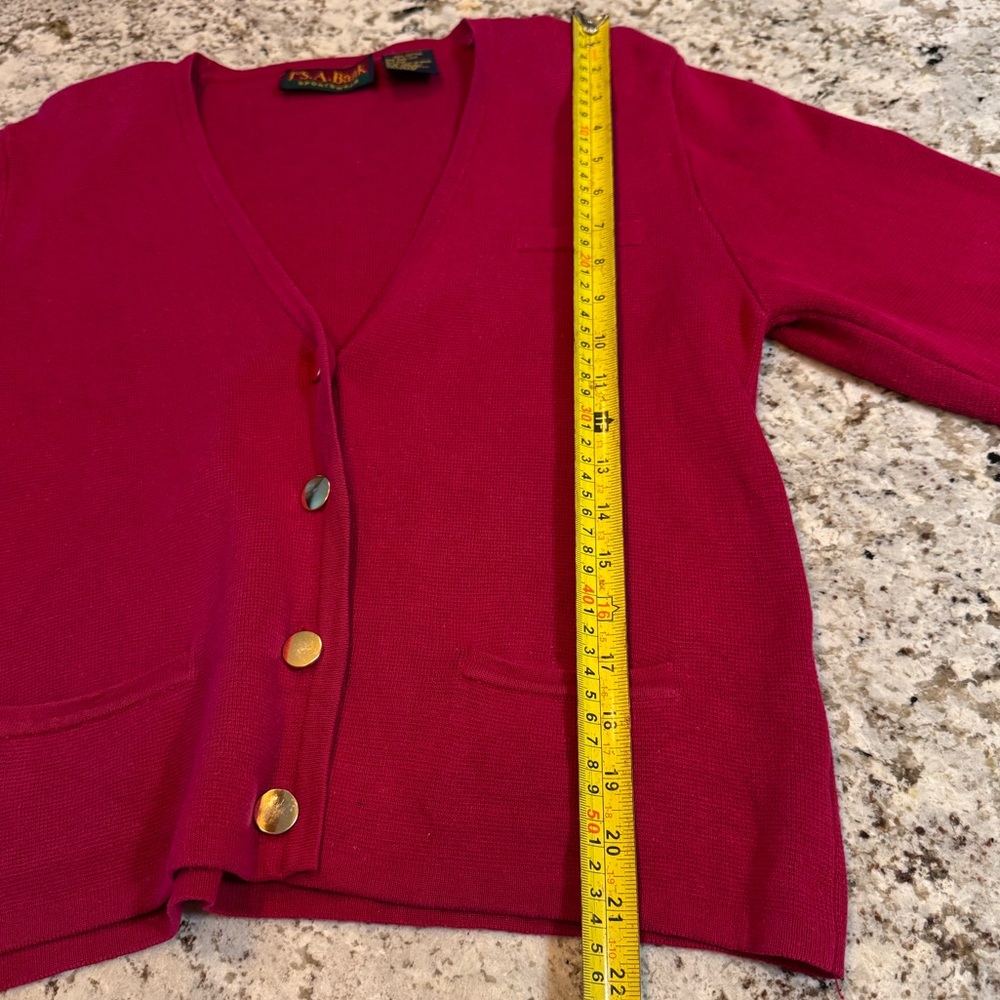 Jos. A. Bank Women's Vivid Berry Cardigan - Picture 2 of 4